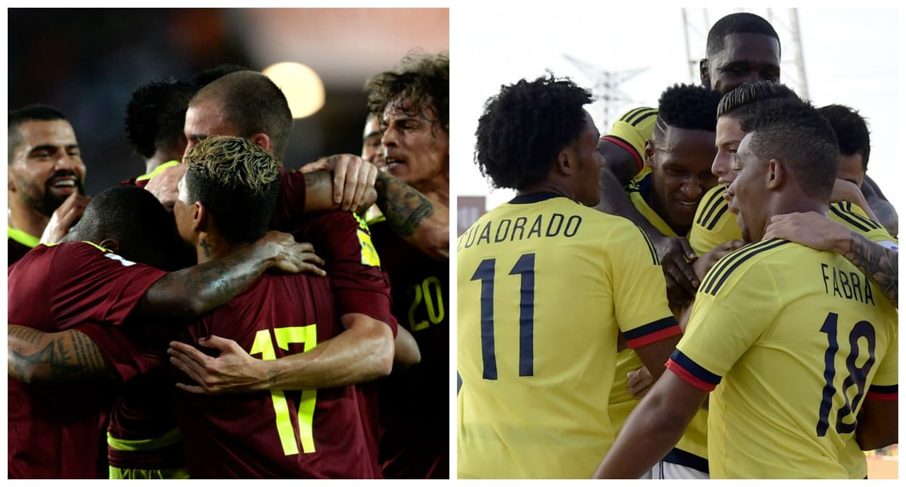 Conmebol: Venzuela recibe a Colombia etse jueves, un partido que para los 'cafeteros' puede ser vital para poner un pie en el Mundial de Rusia. La 'Vinotinto', ya eliminada, se juega un partido por el honor ante la selección de James, Falcao y compañía.
