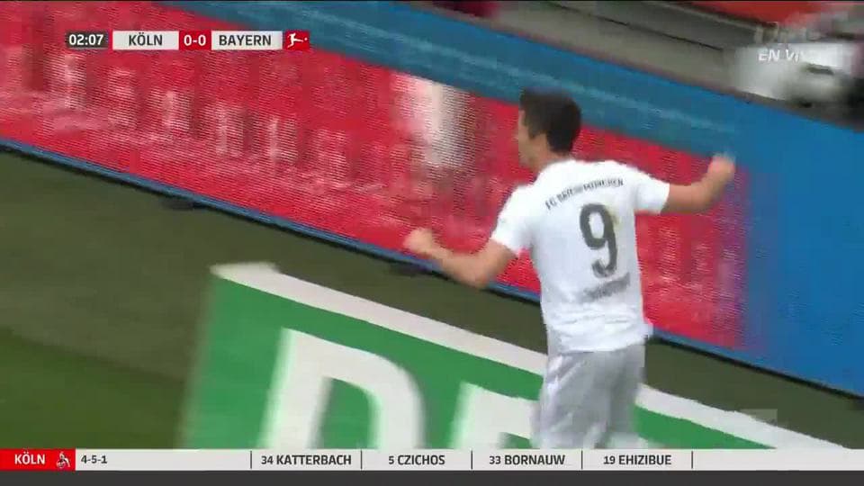 ¡GOOOL! Robert Lewandowski anota para FC Bayern München