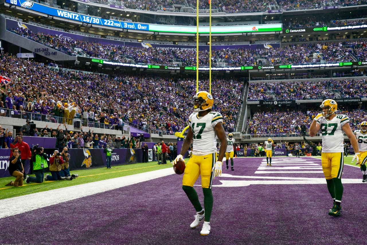 Por los Packers, Devante Adams fue de lo más destacado con 5 recepciones para 54 yardas y una anotación.