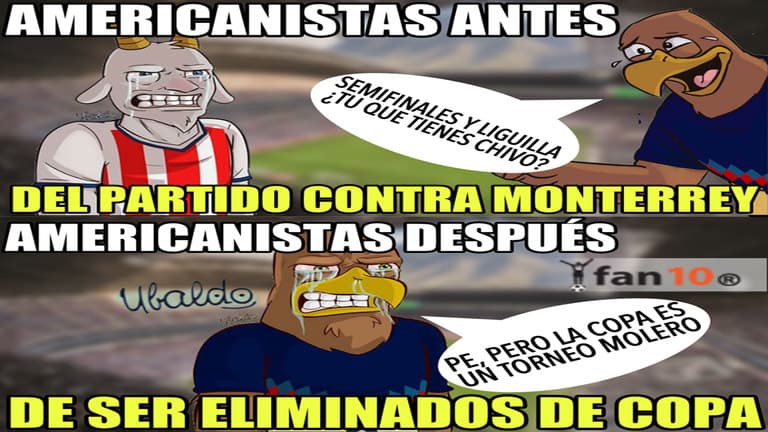 Los memes no perdonan la eliminación del América que demostró que no sabe tirar penales. Monterrey es finalista de la Copa MX