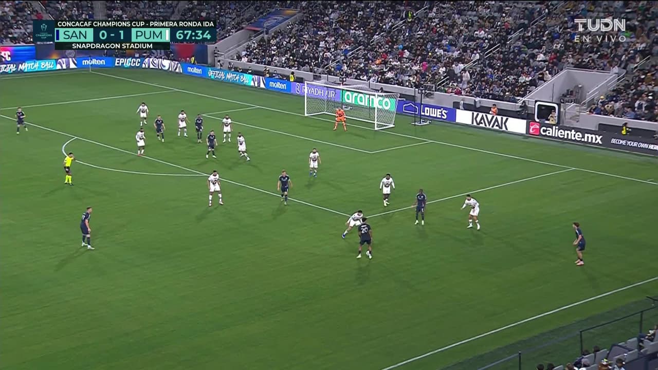 ¡GOL!  anota para San Diego. Manu Duah