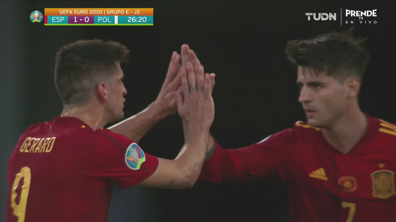 ¡Ya anotó España! Morata inaugura el marcador 1-0 ante Polonia