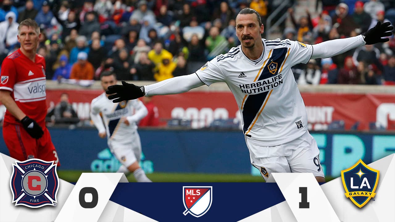 Zlatan Ibrahimović marcó su tercer gol en la MLS y le dio el triunfo al Galaxy sobre el Chicago Fire