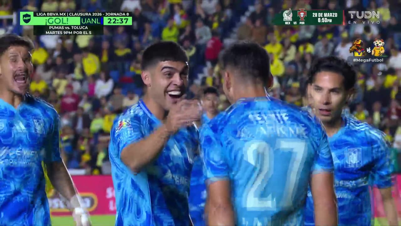 ¡Tigres le está ganando por 2 goles al América con esta acción!