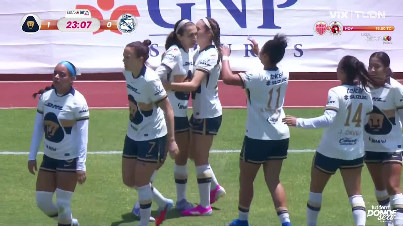 ¡Golazo de Pumas! Torres con un gran disparo abre el marcador vs. Puebla