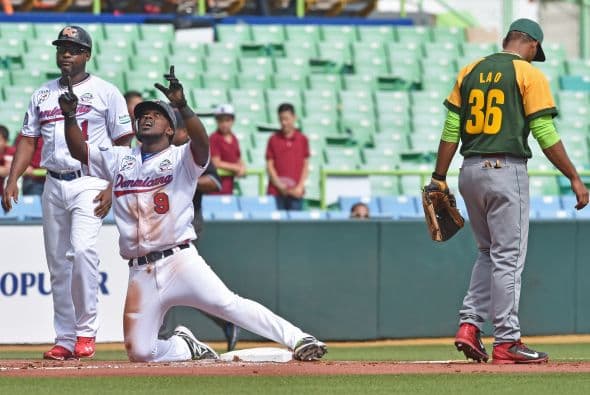 Los Gigantes del Cibao de la República Dominicana obtuvieron hoy su primera victoria en Series del Caribe de Béisbol al vencer 6-1 al Pinar del Río de Cuba, en el segundo día del torneo en el estadio Hiram Bithorn de San Juan.