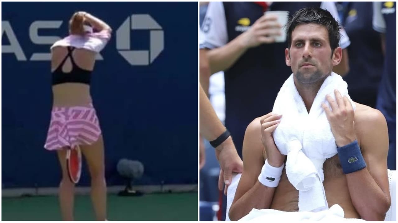 Tenía la camiseta al revés y solamente duró 10 segundos en cambiársela.
<br>