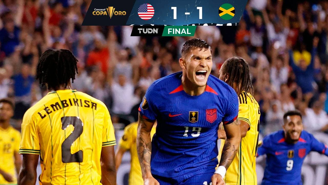 ¡Evita el ridículo en Copa Oro! Brandon Vázquez da el empate a EEUU ante Jamaica