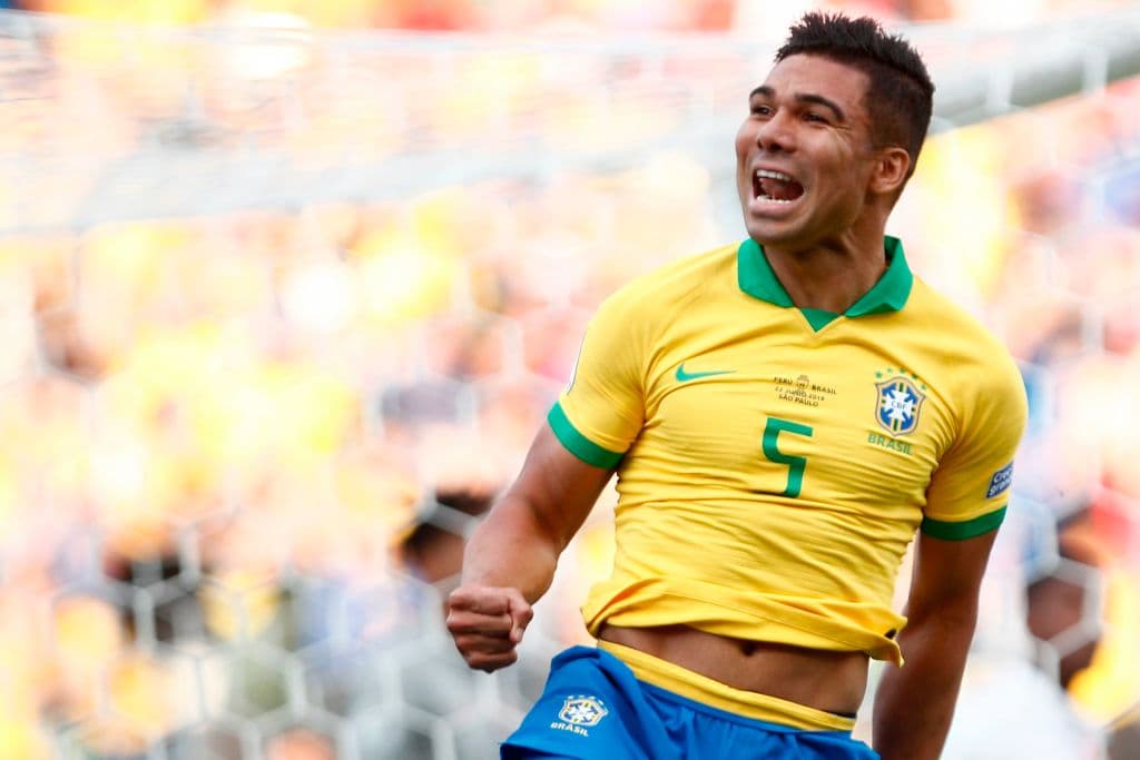 Casemiro anotó de cabeza el 1-0 de Brasil, primer gol internacional en 39 partidos con la 'Canarinha'.
