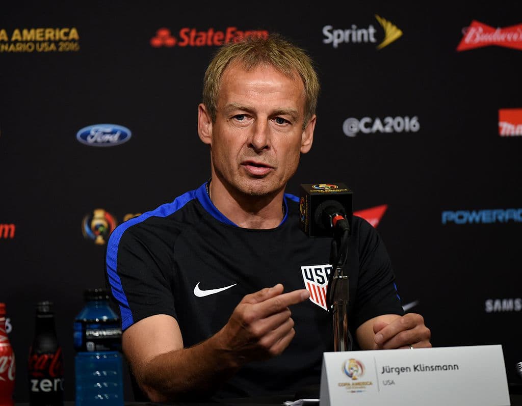 El técnico aleman de la selección estadounidense Jürgen Klinsmann