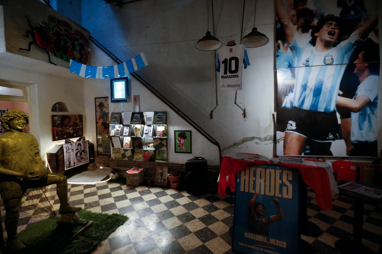 Dentro del museo también se hace todo un memorial al título que obtuvo Maradona en el Mundial de México-86.
