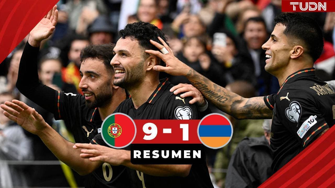 Resumen | Goleada de escándalo clasifica a Portugal al Mundial 2026