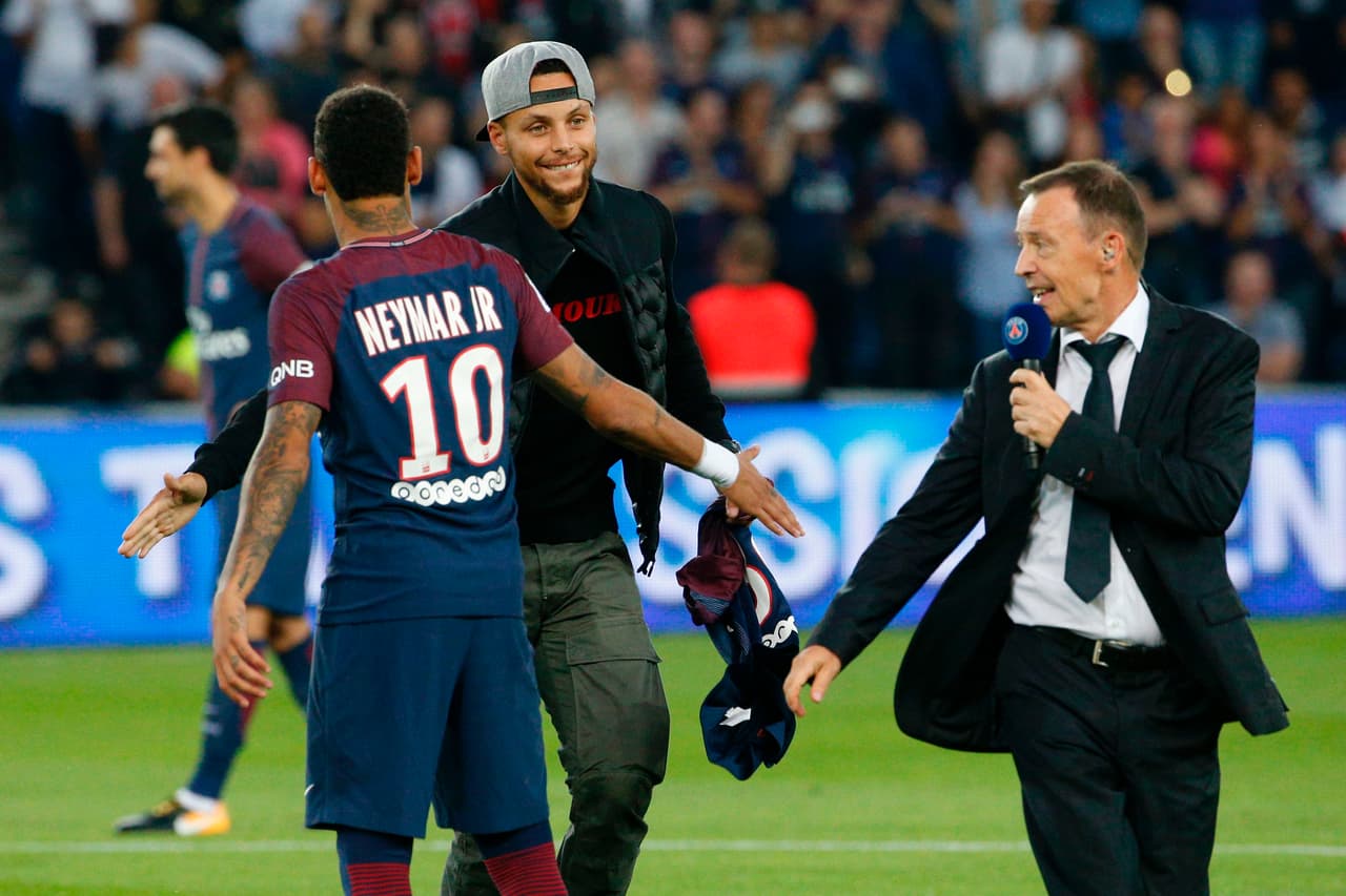 Dos figuras rutilantes del deporte mundial se saludaron y disfrutaron un breve pero divertido momento.