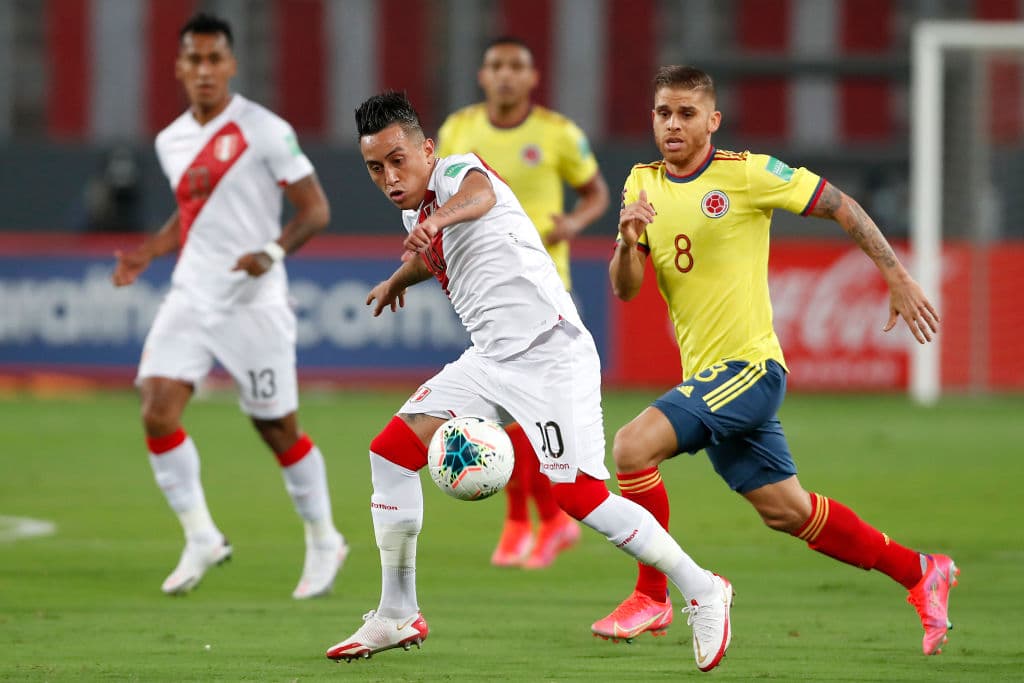 Yerry Mina, Mateus Uribe y Luis Díaz se encargan de golear a Perú 0-3 en la eliminatorias rumbo a Qatar 2020.