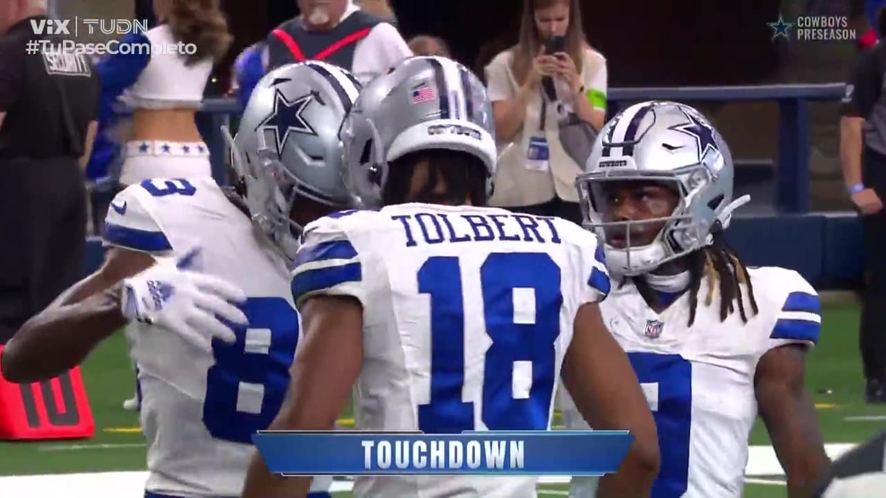 ¡Despierta la ofensiva de los Vaqueros! Tolbert anota y se ponen 14-7