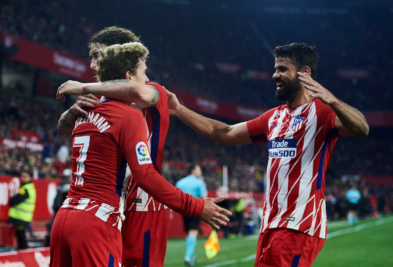El Atlético de Madrid mostró su arsenal en la cancha del Sevilla, a quien goleó 5-2.