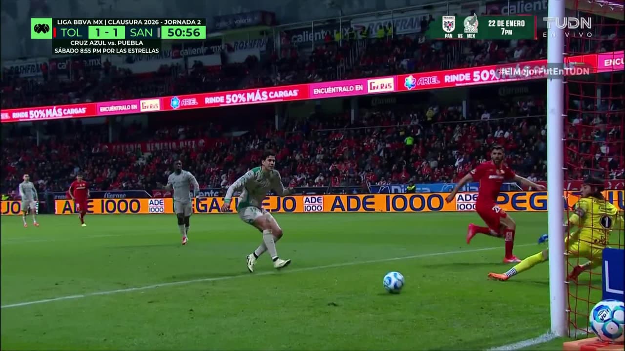 ¡Insólito autogol! Haret Ortega le da el empate al Toluca