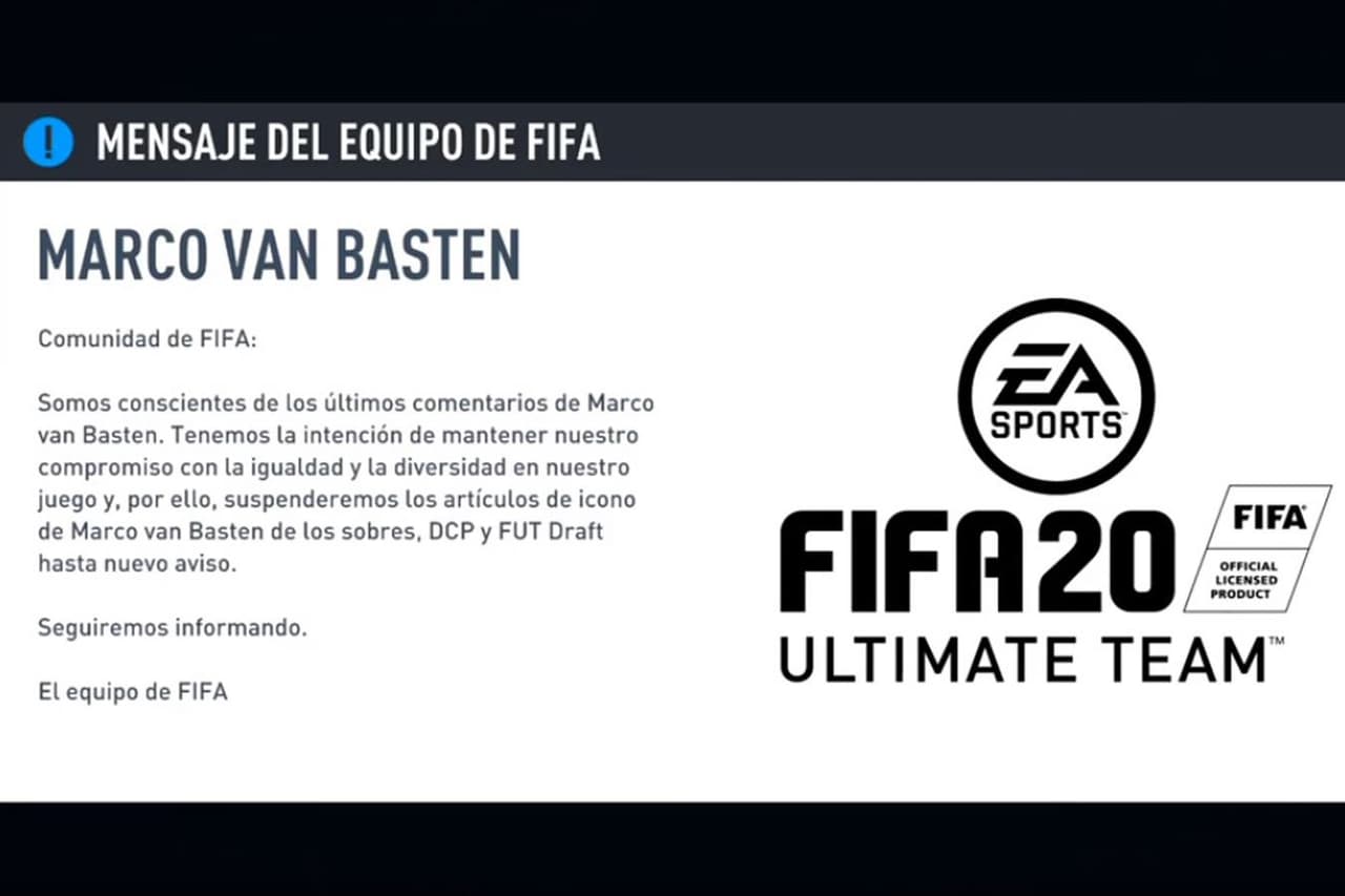 Comunicado FIFA 20 del caso Van Basten