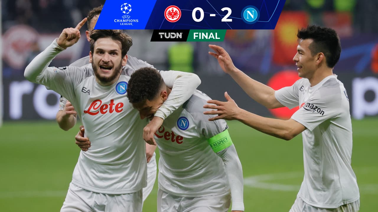 Con asistencia de Chucky, Napoli vence al Eintracht y apunta a Cuartos