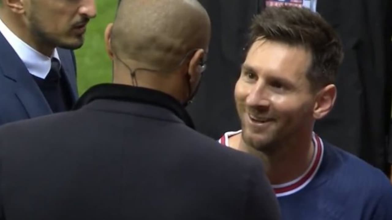 Messi saluda a Thierry Henry en vivo tras debutar con el PSG