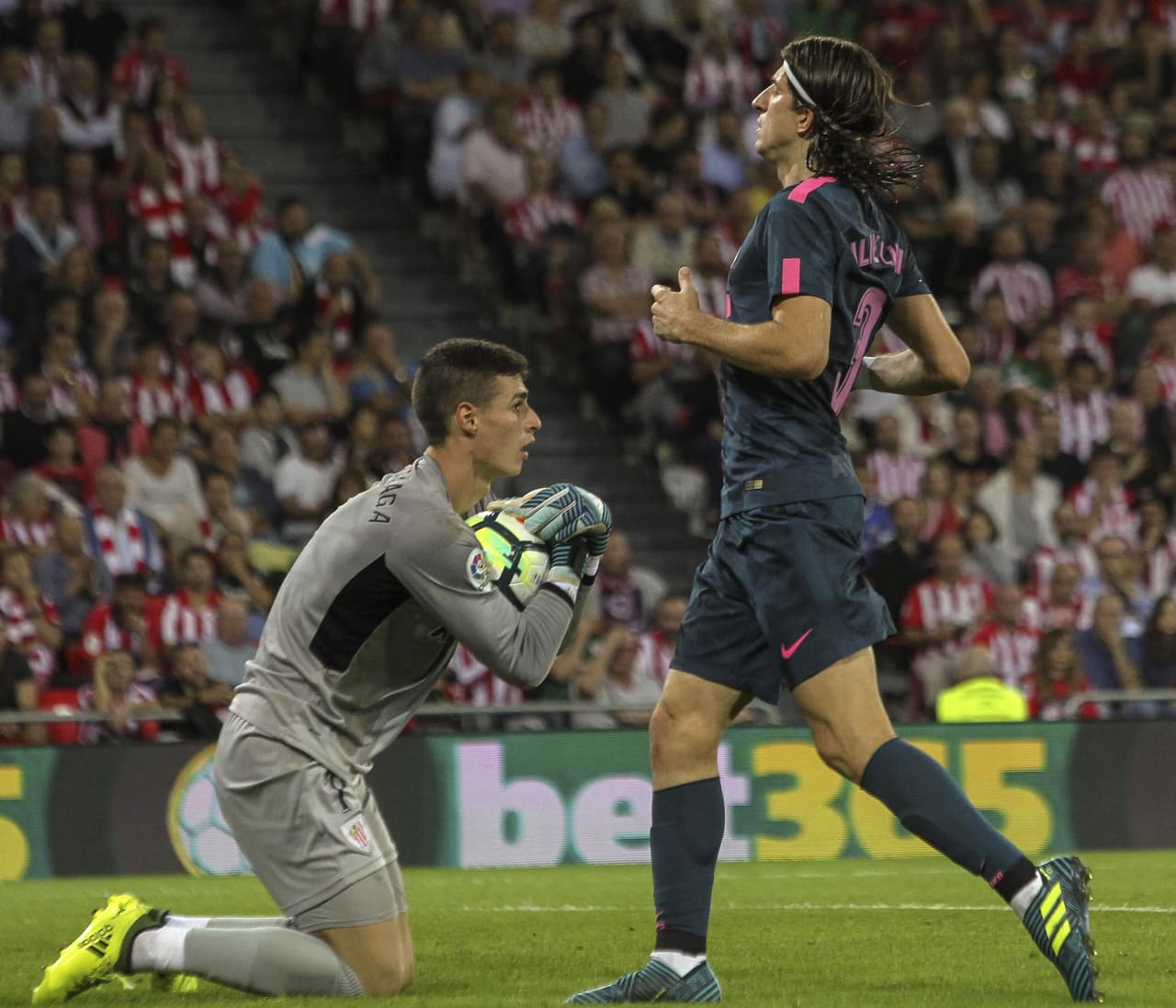 Kepa, portero del Bilbao, se mostraba seguro ante las llegadas del club madrileño.