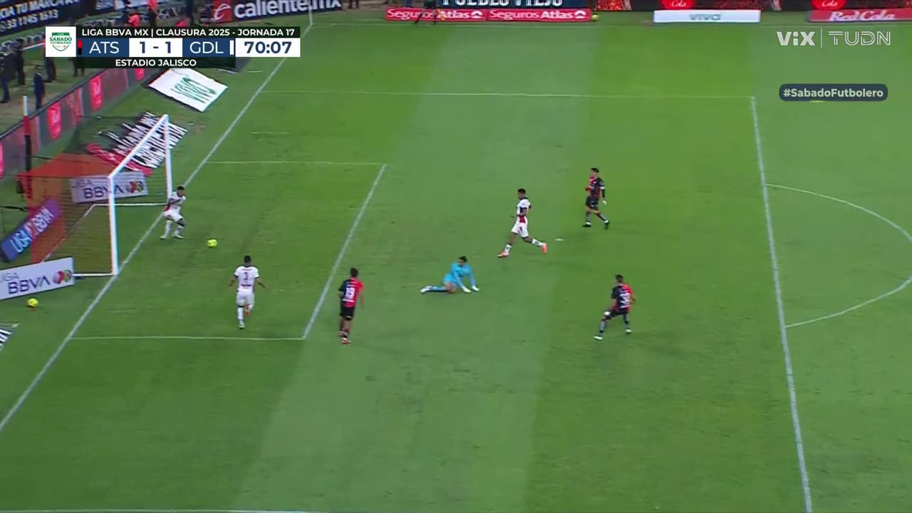 ¡Martínez saca el balón de la línea! Atlas perdona al rebaño