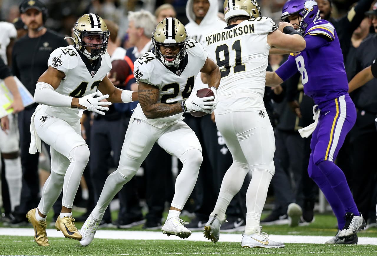 Minnesota saca el partido con una atrapada de Kyle Rudolph en tiempo extra y derrotan 26-20 a New Orleans Saints.