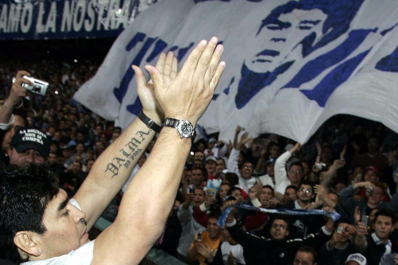 Maradona volvió a Nápoles en 2005 tras 14 años de ausencia.