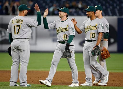 Atléticos de Oakland siguen invictos de visita