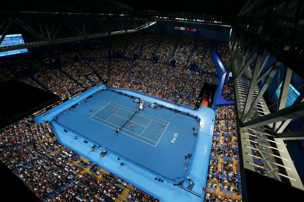 En la Perth Arena se llevó a cabo el duelo por la Copa Hopman, que enfrenta sencillos y mixtos.