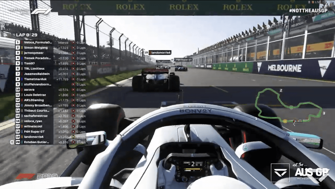 Ante la cancelación del inicio de la temporada de la Fórmula Uno, se corrió virtualmente el GP de Australia y hubo famosos que sorprendieron... hasta el portero del Real Madrid.