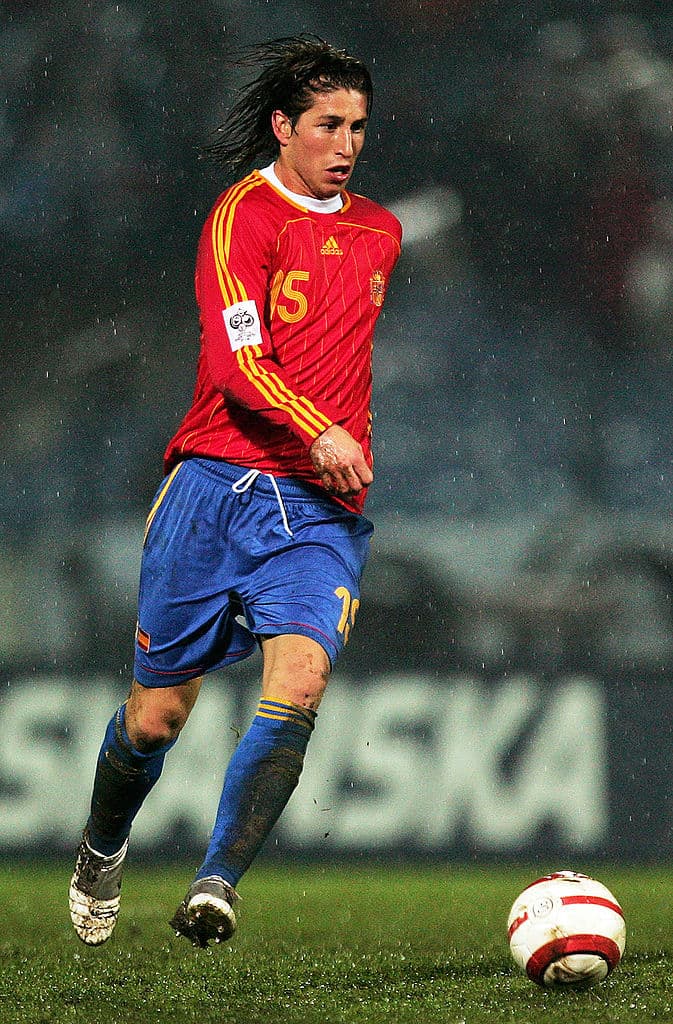 Sergio Ramos tenía un cuerpo promedio de futbolista.