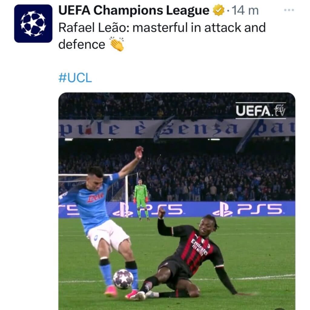 Champions League festeja 'penal' al 'Chucky' Lozano y borra la publicación