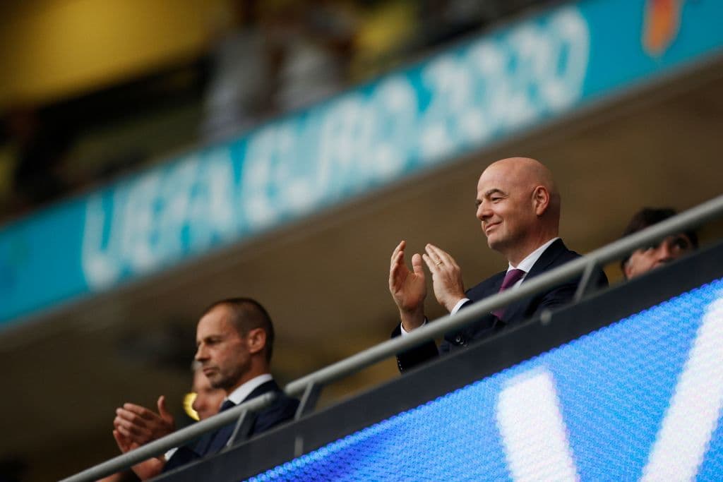 Claro que no podía faltar el presidente de la FIFA, Gianni Infantino.