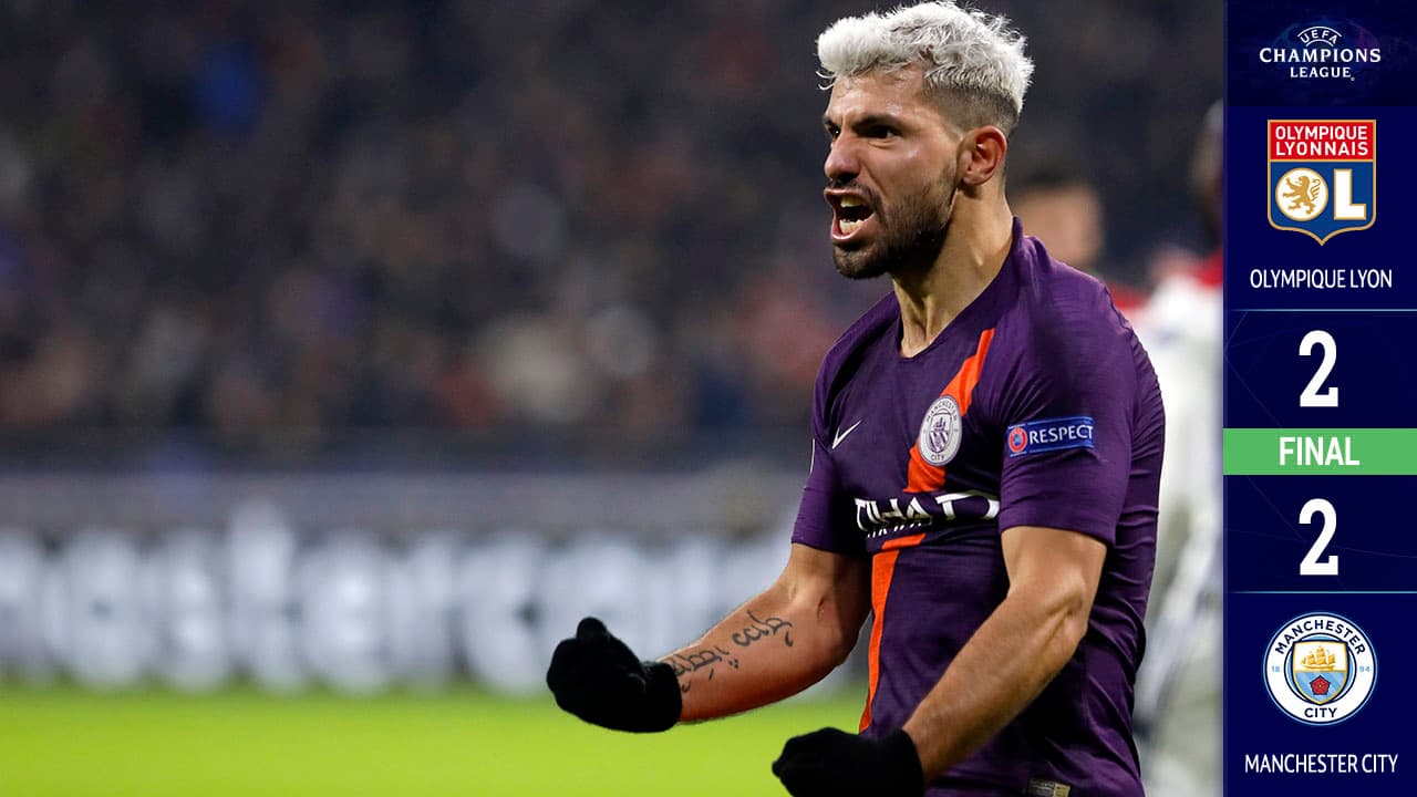 Manchester City rescata empate ante Lyon y clasifica a Octavos de Final
