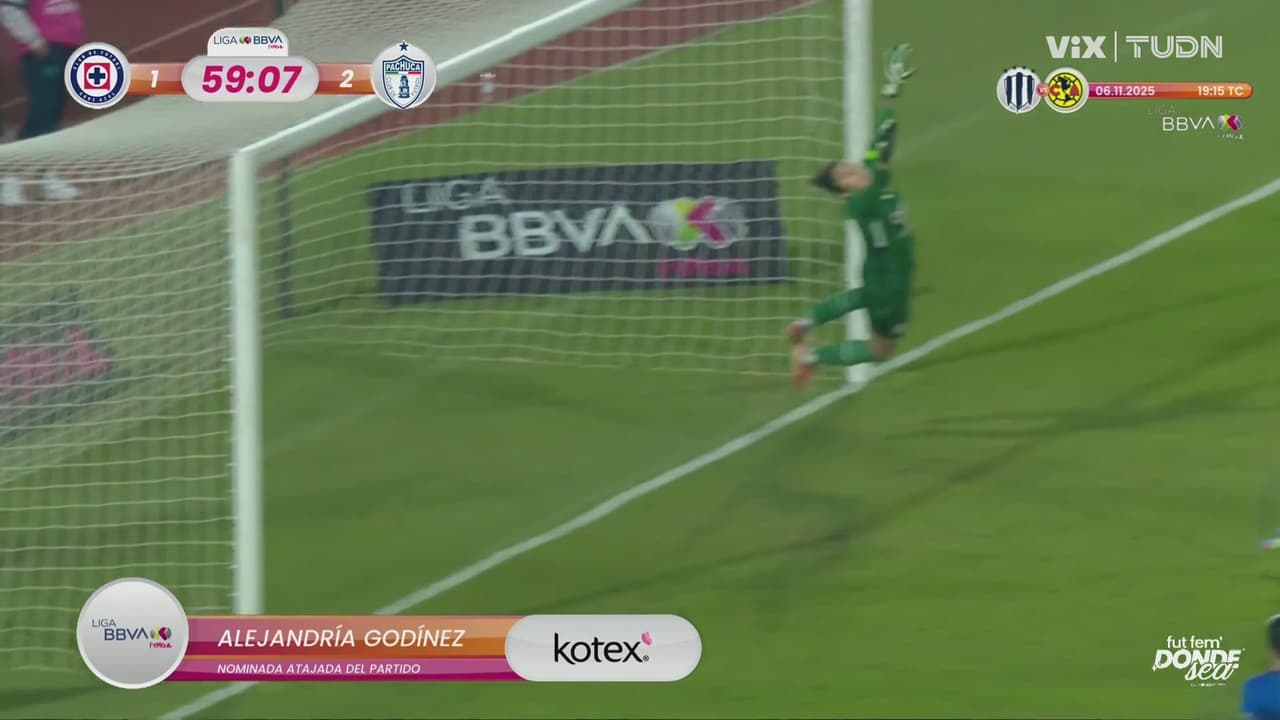 ¡Espectacular atajada de Alejandría Godínez! Se salva Cruz Azul