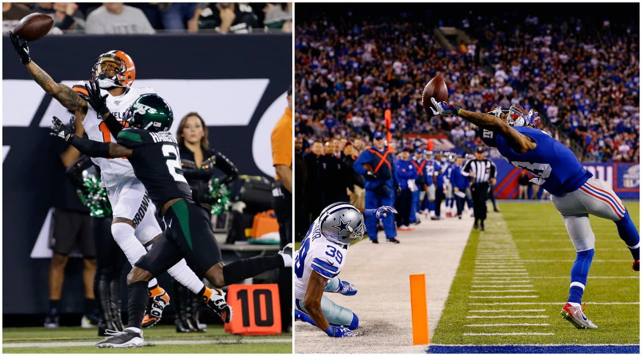 Debemos recordar que no es la primera vez que deslumbra con atrapadas casi inexplicables. Cuando jugaba para los New York Giants hizo una atrapada sensacional durante un partido ante los Dallas Cowboys. Esta vez, lo volvió a hacer en Metlife Stadium pero vistiendo el jersey de los Browns en un partido ante los Jets.