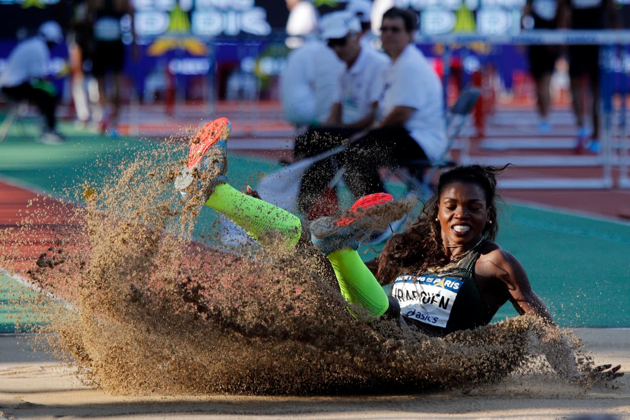 En 2018, Caterine Ibargüen está invicta en la Liga Diamante en salto triple y con el cupo fijo para las finales el 30 de agosto. Allí no estará su rival venezolana porque no sumó suficientes puntos.