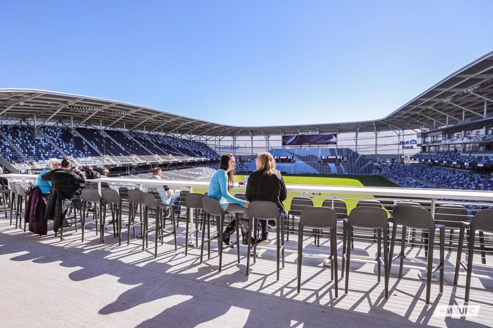 Algunos privilegiados ya pudieron disfrutar de la majestuosidad del Allianz Field casi en solitario.