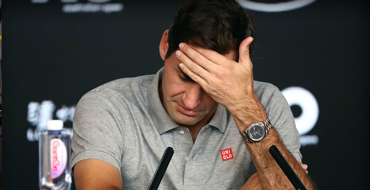 La recuperación de Roger Federer va muy lenta