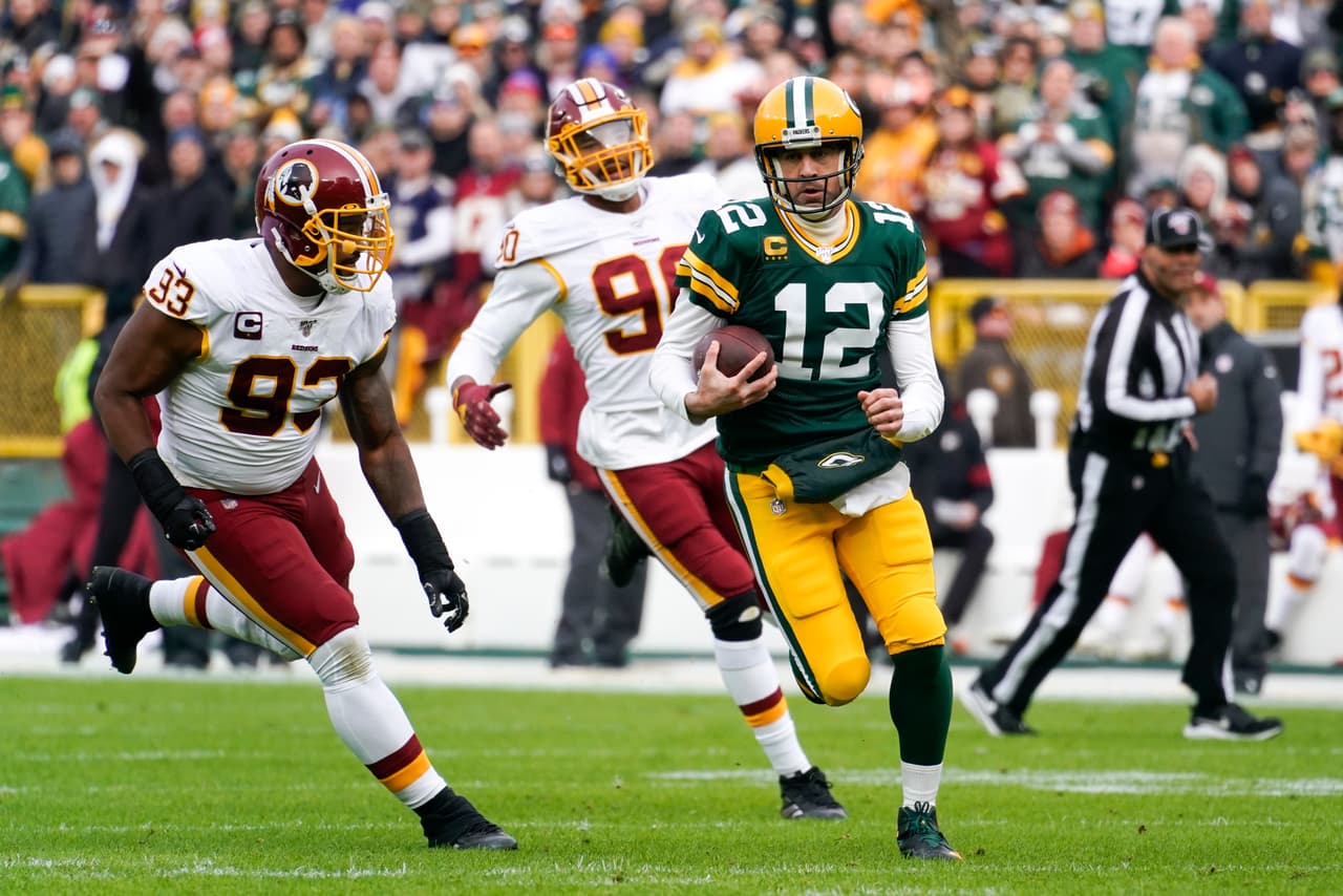 <b>Washington Redskins.</b> Si las cosas no salieran bien con el chico egresado de los Buckeyes de Ohio State, Rodgers podría ser una solución inmediata y un mentor para Haskins.