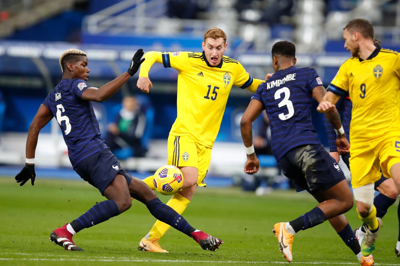 Giroud (16’, 59’), Pavard (36’) y Coman (90’+4’) marcaron por Francia; Claesson (4’) y Quaison (88’) hicieron los del descuento.