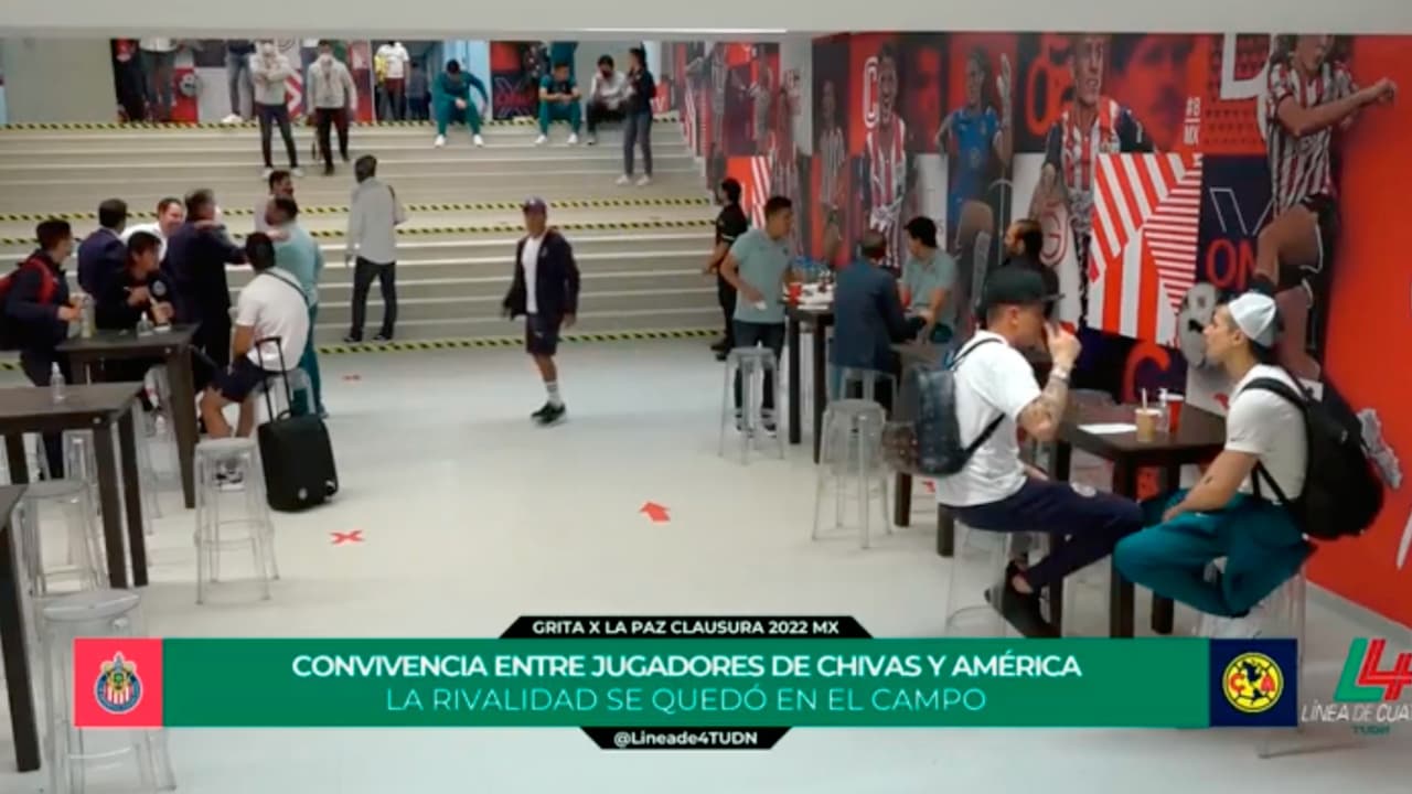 Jugadores de Chivas y América conviven en el Akron tras el Clásico