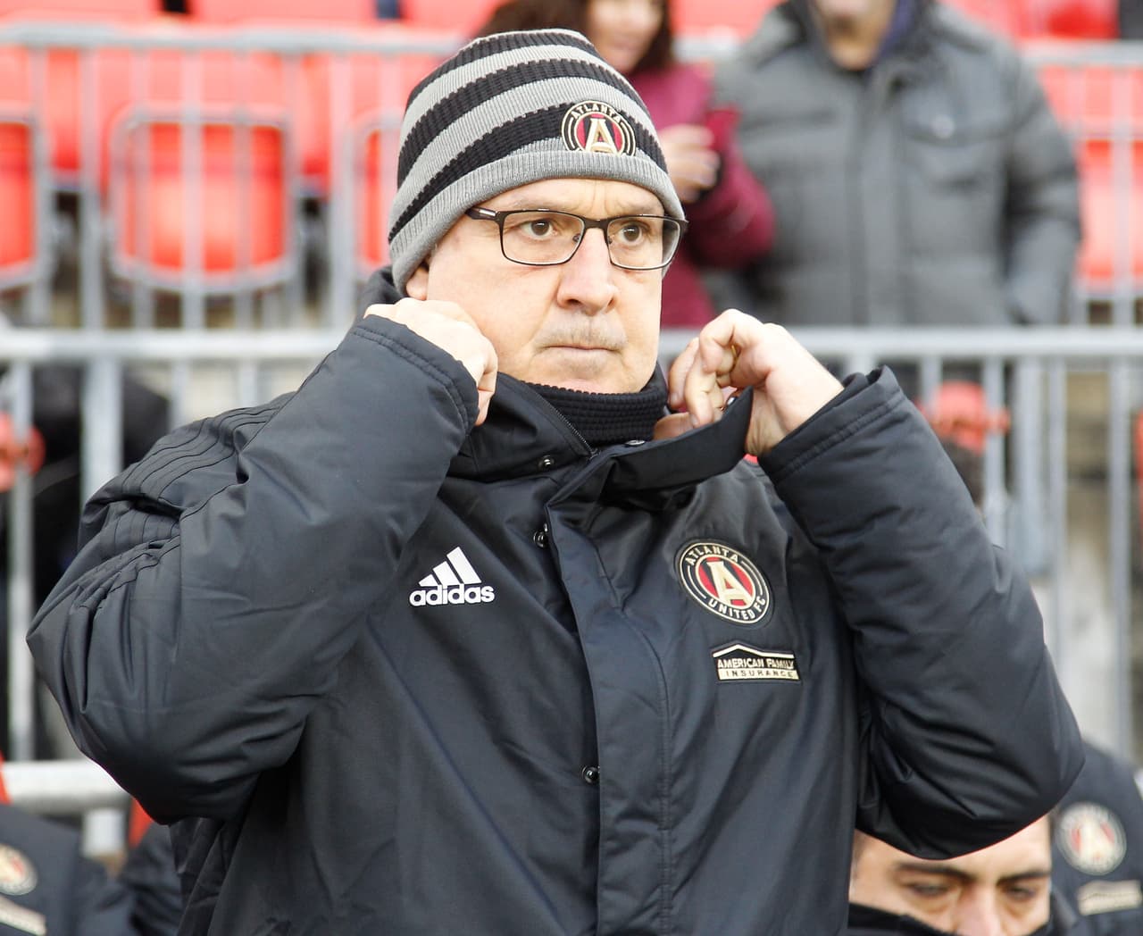 Oct 28, 2018; Toronto, Ontario, CAN; Atlanta United FC head coach Gerardo Martino prior to a game against Toronto FC at BMO Field. Toronto defeated Atlanta 4-1. Mandatory Credit: John E. Sokolowski-USA TODAY Sports