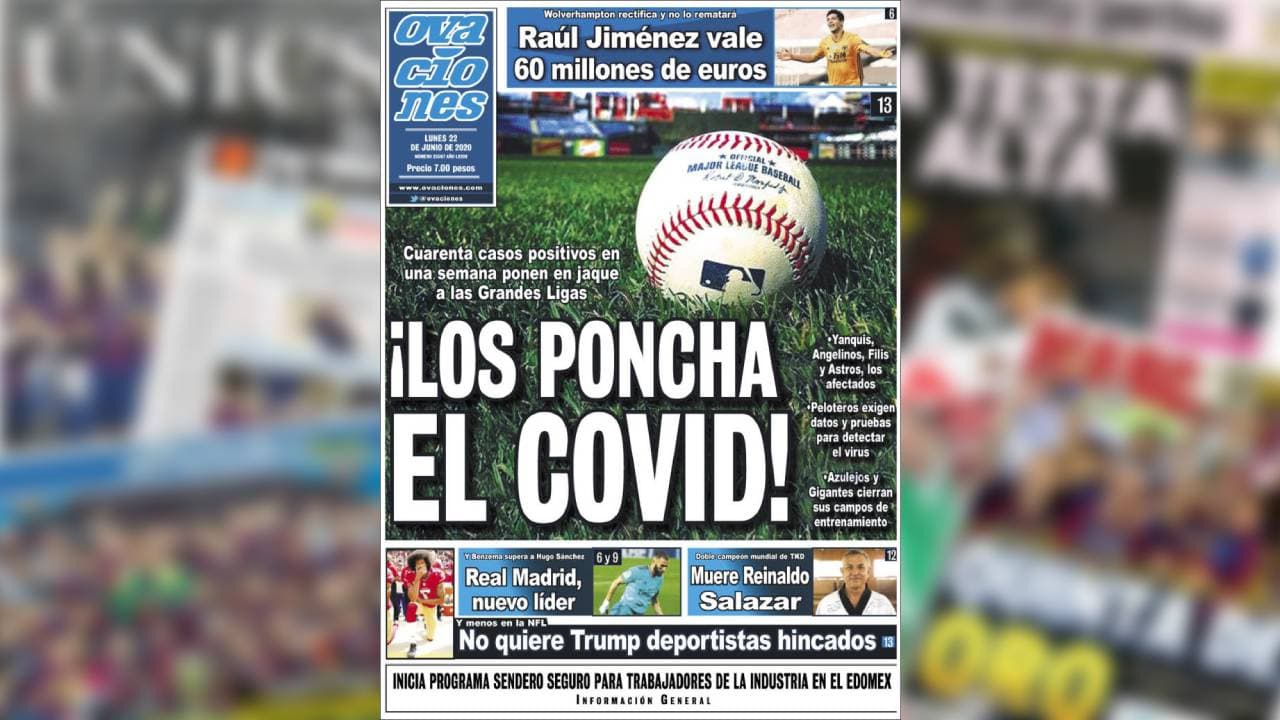 El Ovaciones destaca los casos de COVID-19 en el béisbol.