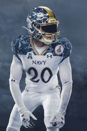 Esta es la espectacular indumentaria que vestirá a los protagonistas del juego Army vs Navy de la NCAA el 12 de diciembre.