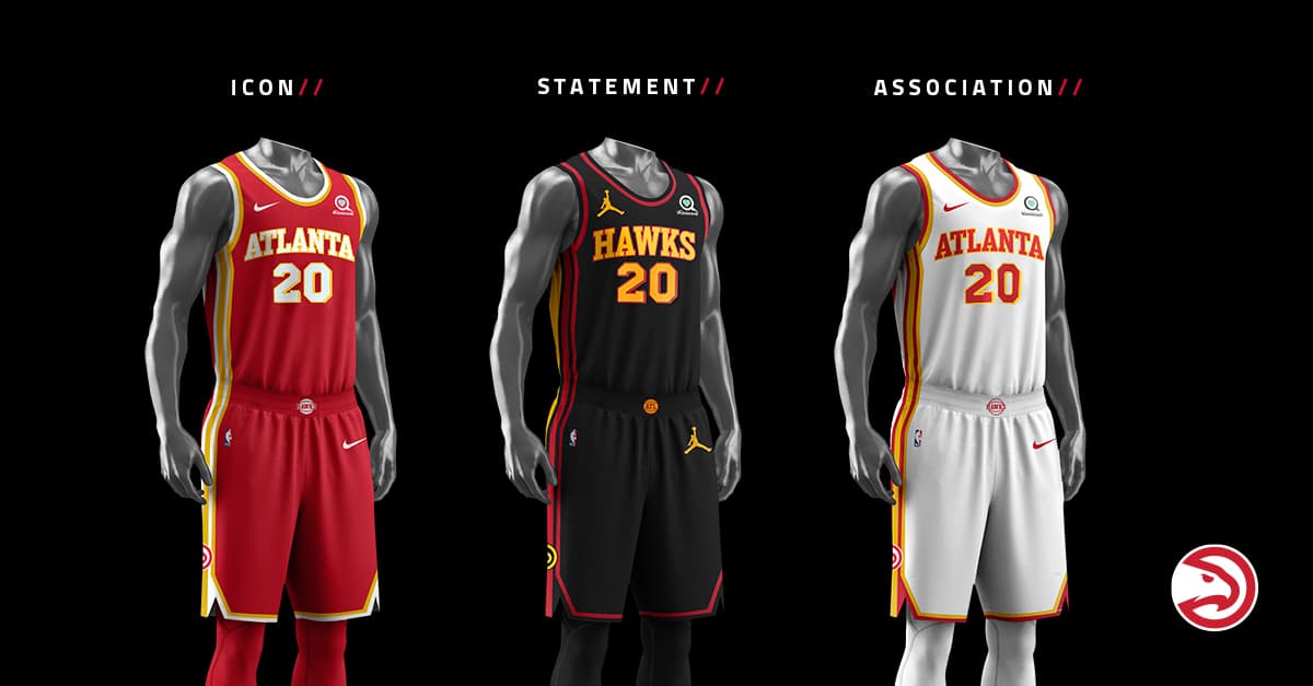 Atlanta Hawks | Estas son las nuevas camisetas de la NBA para la 2020-21.