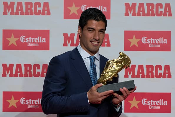 Luis Suárez recibió su segunda Bota de Oro