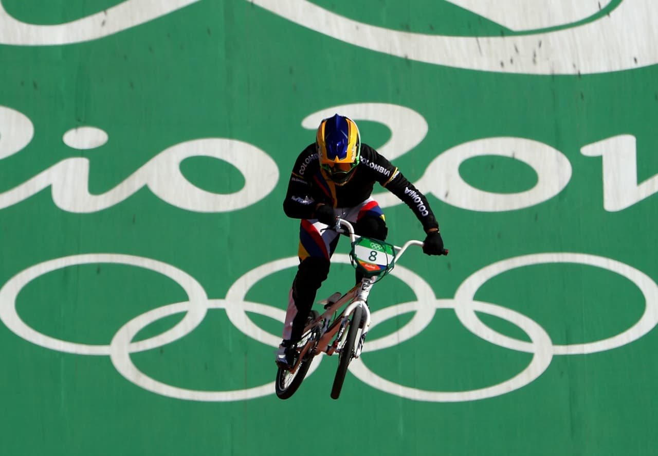 El colombiano Carlos Ramírez se llevó el bronce en la final de BMX