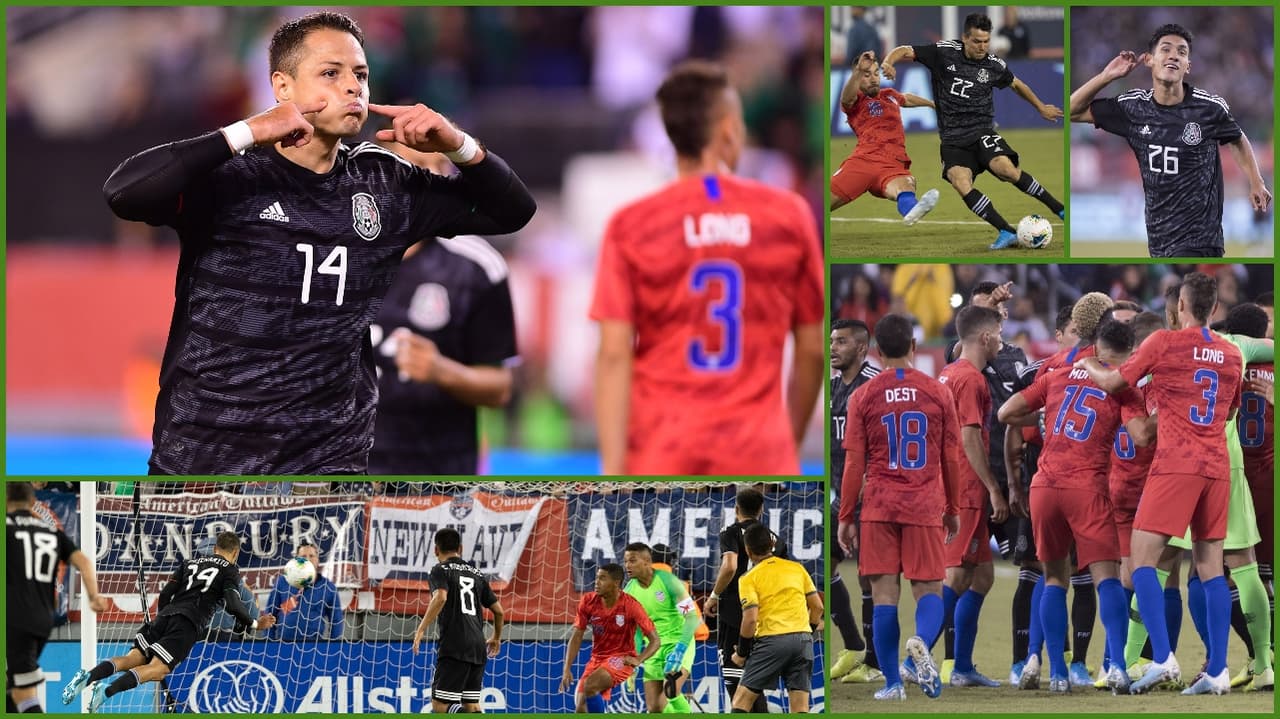 Con goles de Chicharito Hernández, Érick Gutiérrez y Uriel Antuna, México vence 3-0 al equipo de las barras y las estrellas; Orozco atajó un penal.
